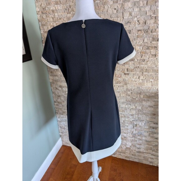 Tommy Hilfiger Preppy Old Money Contrast Trim Nautical Dress Navy White Sz 8 - Picture 3 of 16